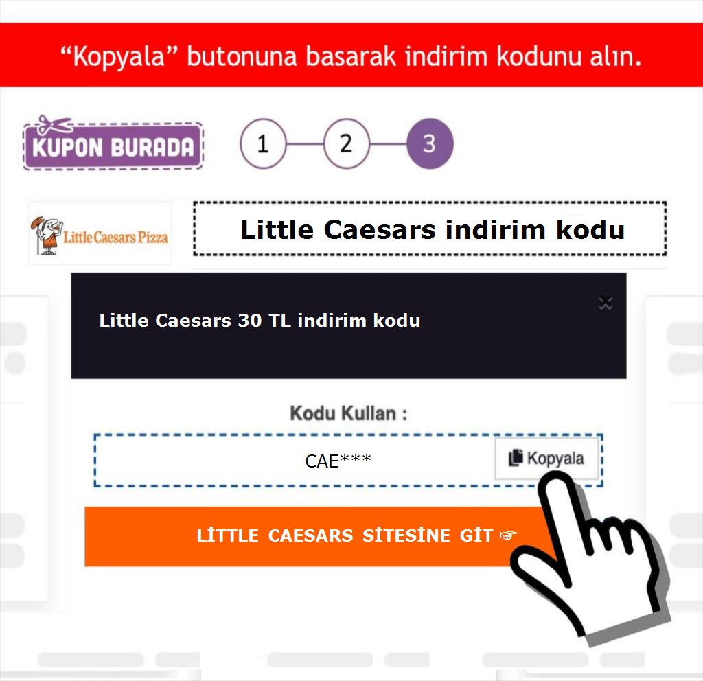 Little Caesars indirim kodu nasıl alınır adım 3